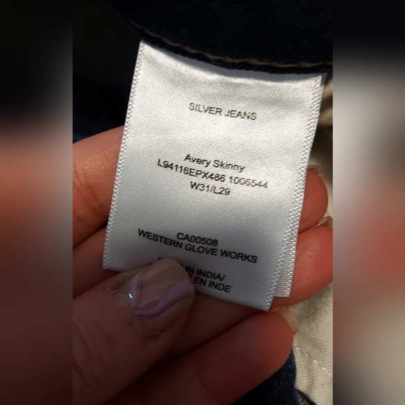 Womens Like New Dark Silver Avery Skinny jeans - Picture 3 of 3